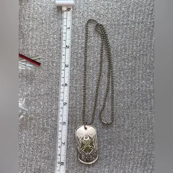 2007 Microsoft Corp signed Halo 3 silver tone dog tag pendant necklace - Picture 5 of 7